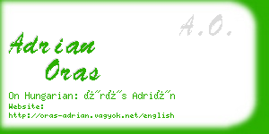 adrian oras business card